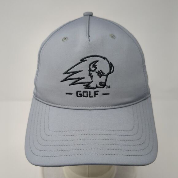 Puma Slideback Hat Dry Cell Gray OSFA Embroidered Buffalo Golf Logo - Picture 2 of 9